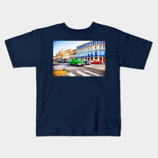 Havana Taxis At The Junction In Cuba Kids T-Shirt